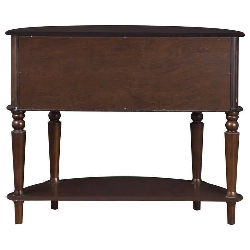 Coaster Furniture Brenda 950059 2-door Demilune Wood Entryway Console Table - Brown IMAGE 6