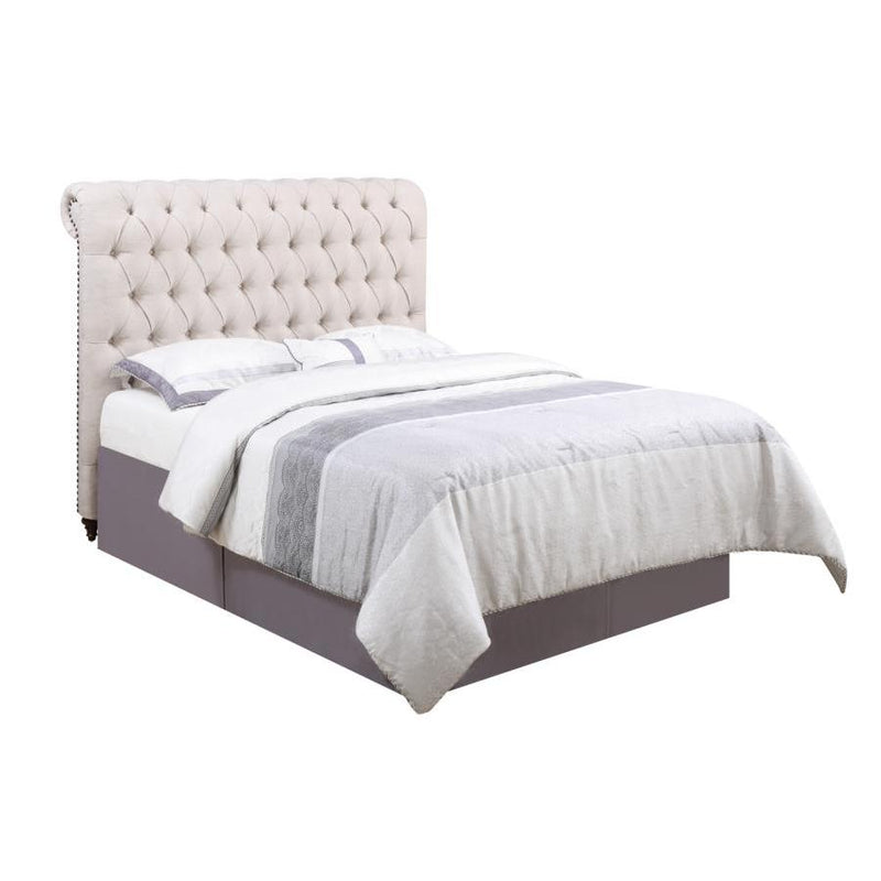 Coaster Furniture Devon King Upholstered Platform Bed 300525KE IMAGE 2