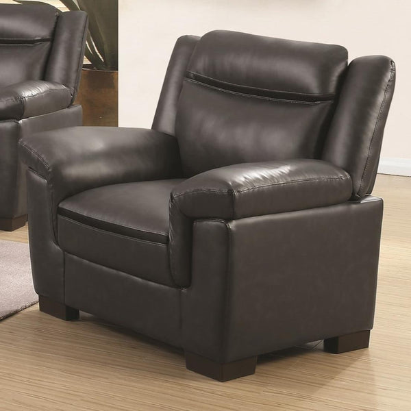 Coaster Furniture Arabella Stationary Leather Look Chair 506593 IMAGE 1