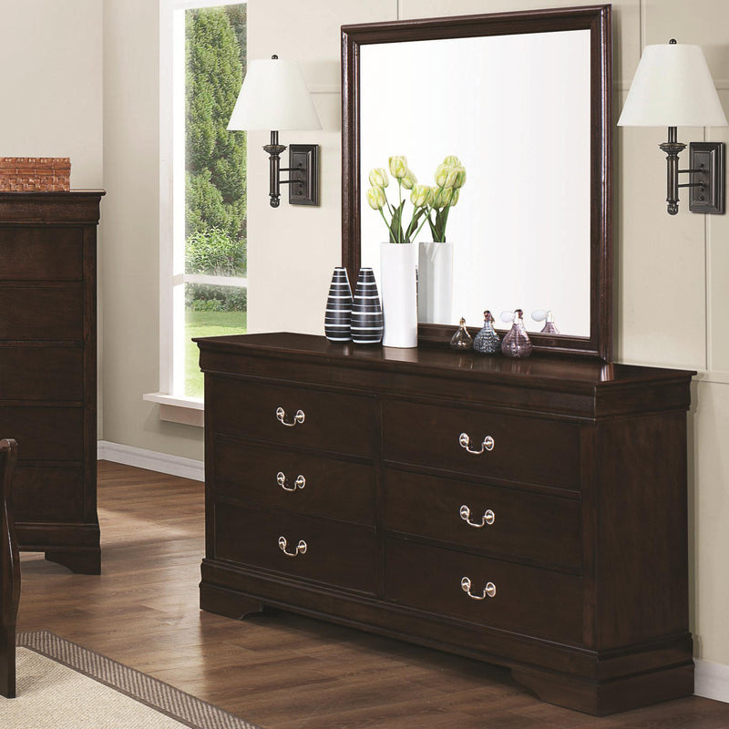 Coaster Furniture Louis Philippe 6-Drawer Dresser with Mirror 202413/202414 IMAGE 1