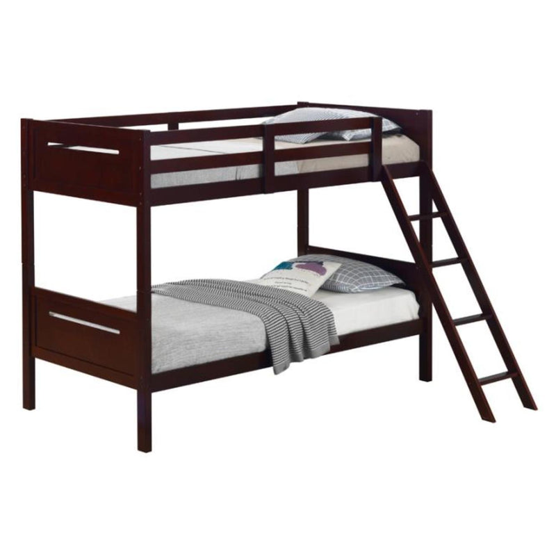 Coaster Furniture Littletown 405051BRN Twin over Twin Bunk Bed IMAGE 3