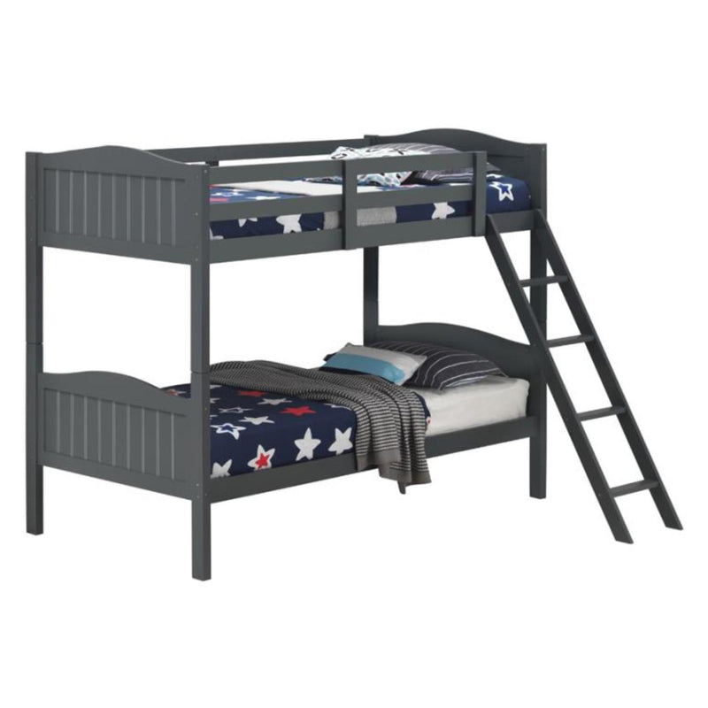 Coaster Furniture Littletown 405053GRY Twin over Twin Bunk Bed IMAGE 3