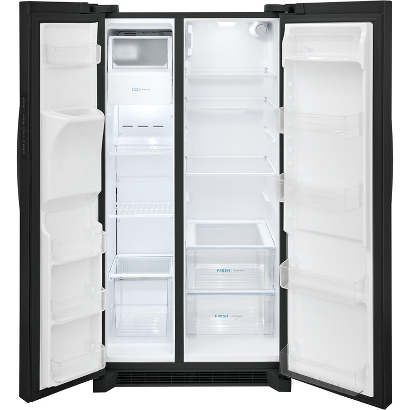 Frigidaire 36-inch, 25.6 cu.ft. Freestanding Side-by-Side Refrigerator with Ice and Water Dispensing System FRSS2623AB IMAGE 2