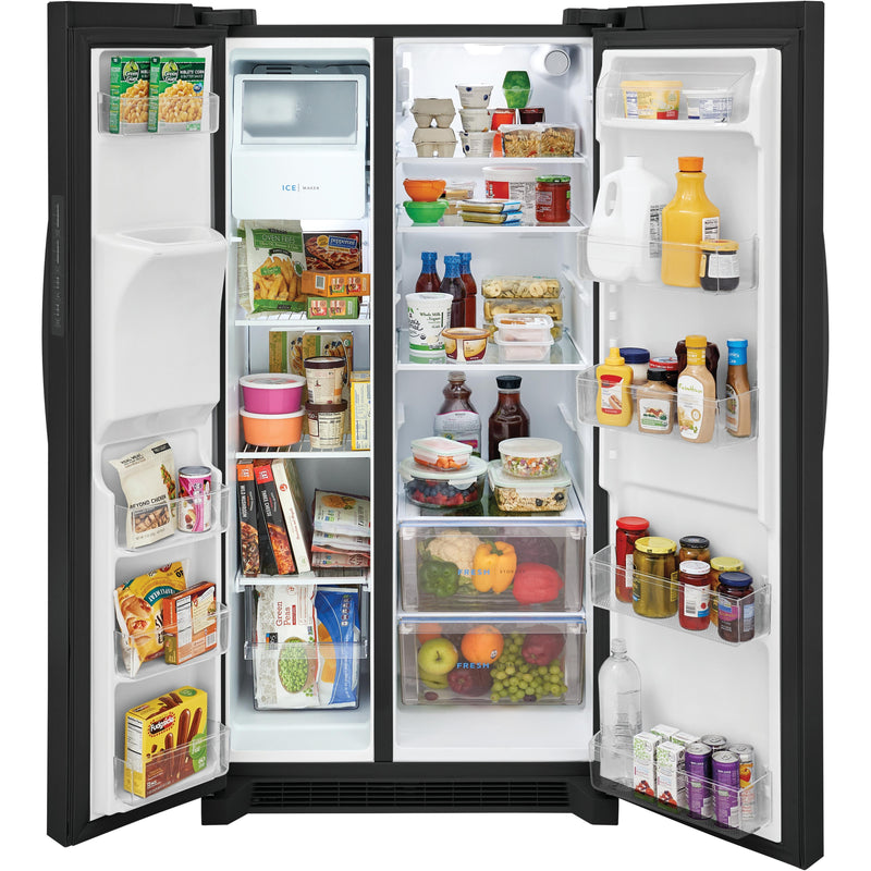 Frigidaire 36-inch, 25.6 cu.ft. Freestanding Side-by-Side Refrigerator with Ice and Water Dispensing System FRSS2623AB IMAGE 3