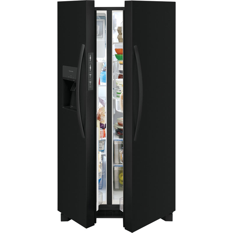 Frigidaire 36-inch, 25.6 cu.ft. Freestanding Side-by-Side Refrigerator with Ice and Water Dispensing System FRSS2623AB IMAGE 4