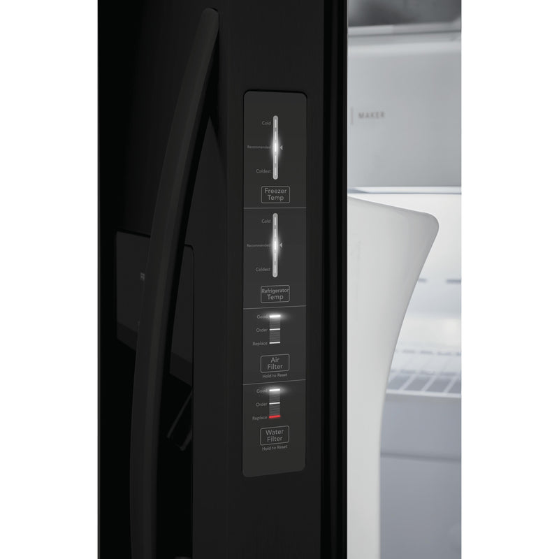 Frigidaire 36-inch, 25.6 cu.ft. Freestanding Side-by-Side Refrigerator with Ice and Water Dispensing System FRSS2623AB IMAGE 8