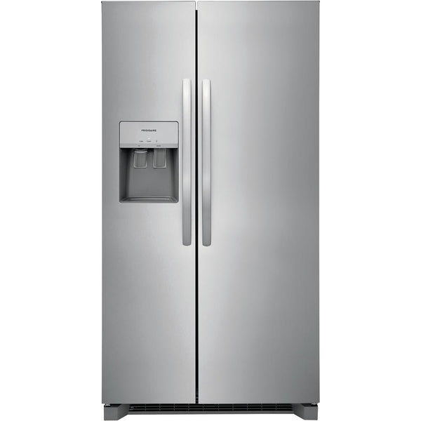 Frigidaire 36-inch, 25.6 cu.ft. Freestanding Side-by-Side Refrigerator with Water and Ice Dispensing System FRSS2633AS IMAGE 1