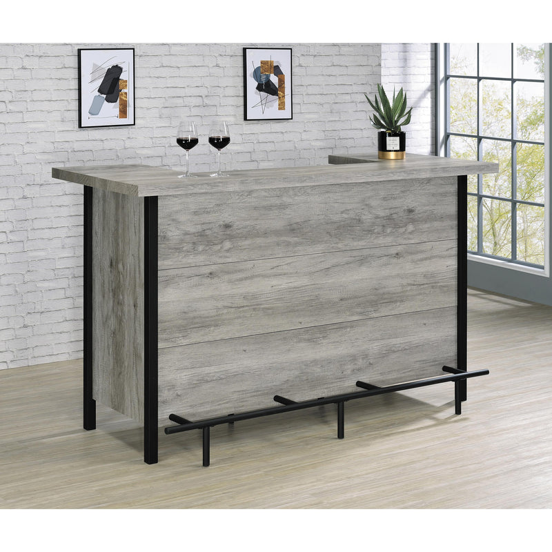 Coaster Furniture Bellemore 182105 Rectangular Storage Bar Unit - Grey Driftwood/Black IMAGE 6