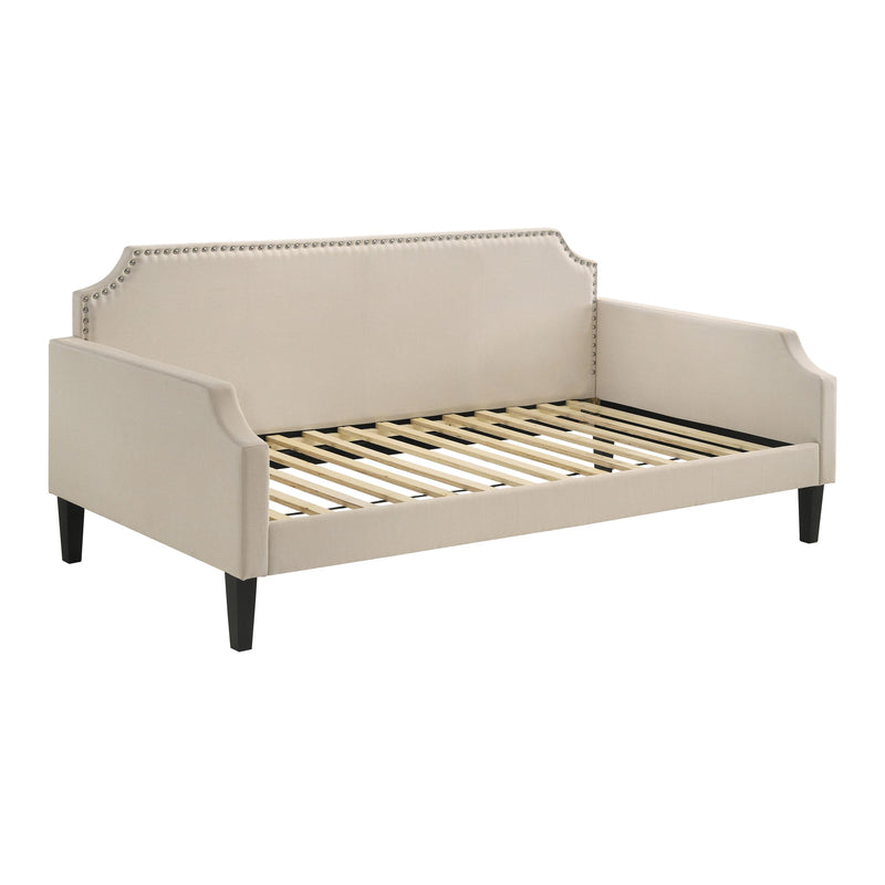 Coaster Furniture Olivia 300635 Upholstered Twin Daybed with Nailhead Trim - Taupe IMAGE 3