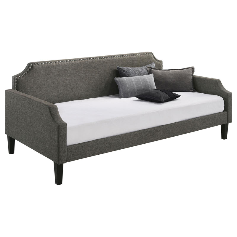 Coaster Furniture Olivia 300636 Upholstered Twin Daybed with Nailhead Trim - Grey IMAGE 3