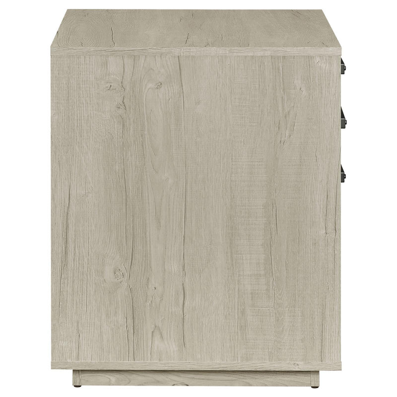 Coaster Furniture Loomis 805882 3-drawer Square File Cabinet - Whitewashed Grey IMAGE 11