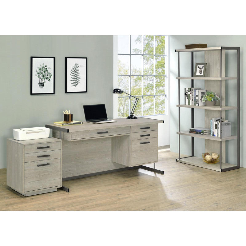 Coaster Furniture Loomis 805882 3-drawer Square File Cabinet - Whitewashed Grey IMAGE 13