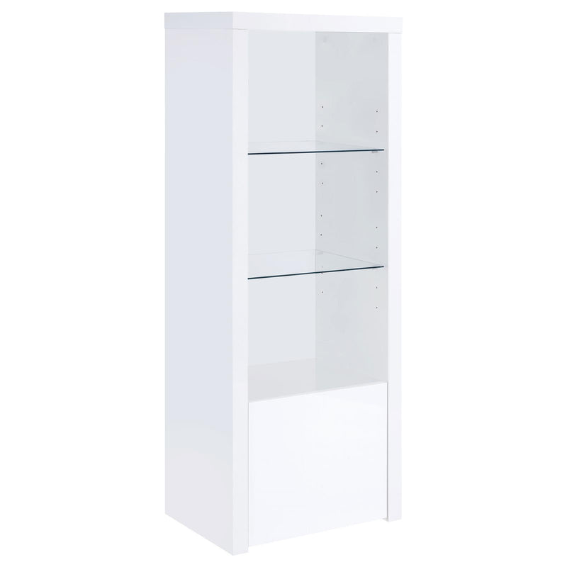 Coaster Furniture Jude 704254 Media Tower - High Gloss White IMAGE 1