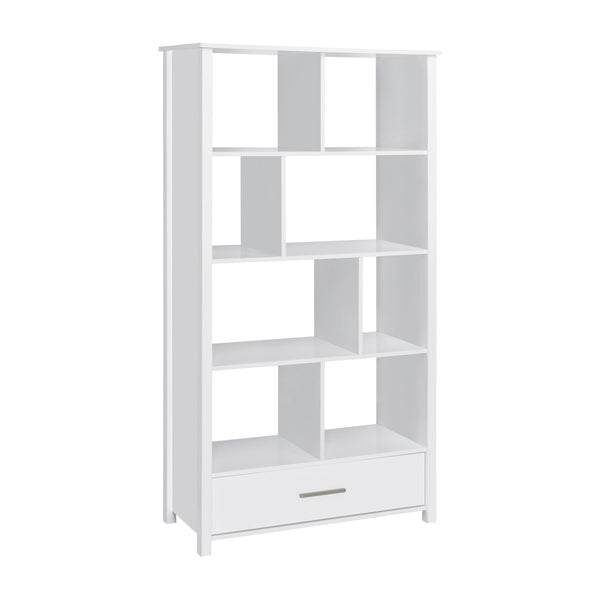 Coaster Furniture Dylan 801574 Rectangular 8-Shelf Bookcase - White IMAGE 1