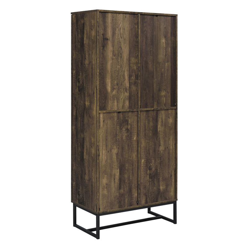 Coaster Furniture Carolyn 959640 2-Door Accent Cabinet - Rustic Oak/Gunmetal IMAGE 6