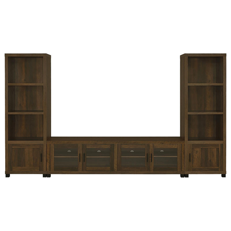 Coaster Furniture Sachin 707736 3-shelf Media Tower With Storage Cabinet - Dark Pine IMAGE 8