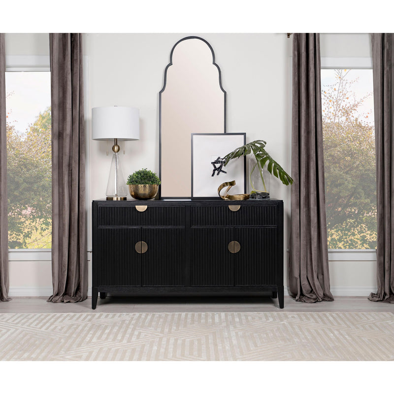 Coaster Furniture Brookmead 108235 2-Drawer Sideboard Buffet with Storage Cabinet - Black IMAGE 2