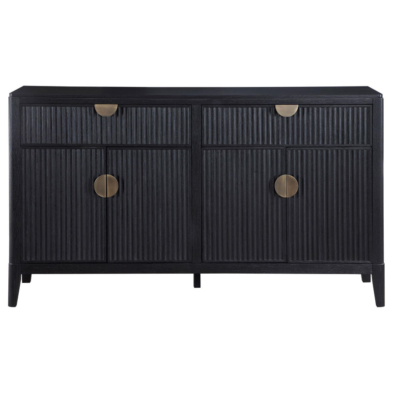 Coaster Furniture Brookmead 108235 2-Drawer Sideboard Buffet with Storage Cabinet - Black IMAGE 3