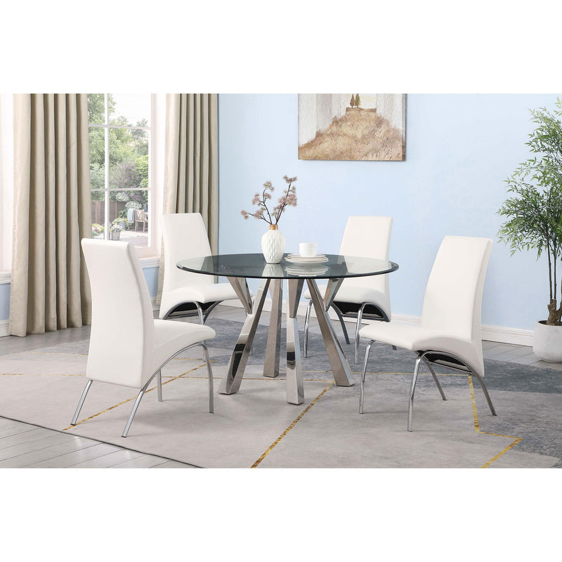 Coaster Furniture Round Alaia Dining Table with Glass Top 190710 IMAGE 6