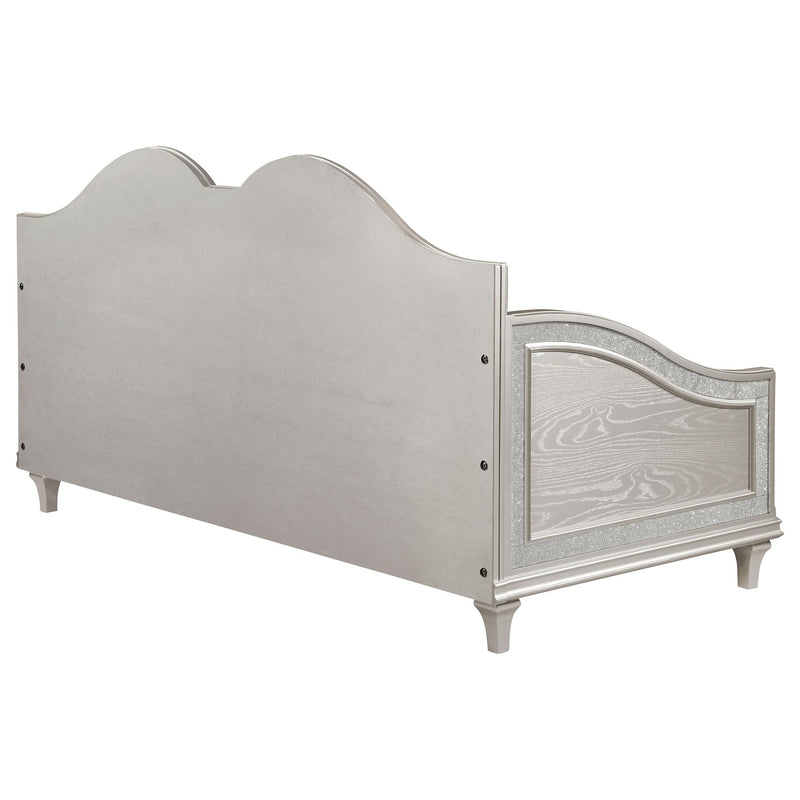 Coaster Furniture Evangeline 360121 Upholstered Twin Daybed with Faux Diamond Trim - Silver/Ivory IMAGE 9