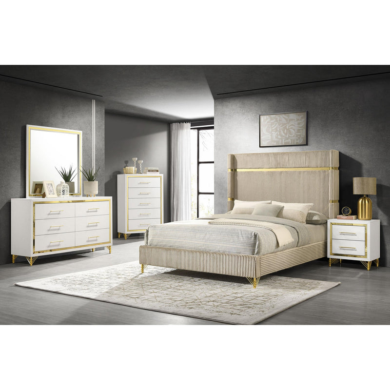 Coaster Furniture Lucia King Upholstered Panel Bed 224731KE IMAGE 5