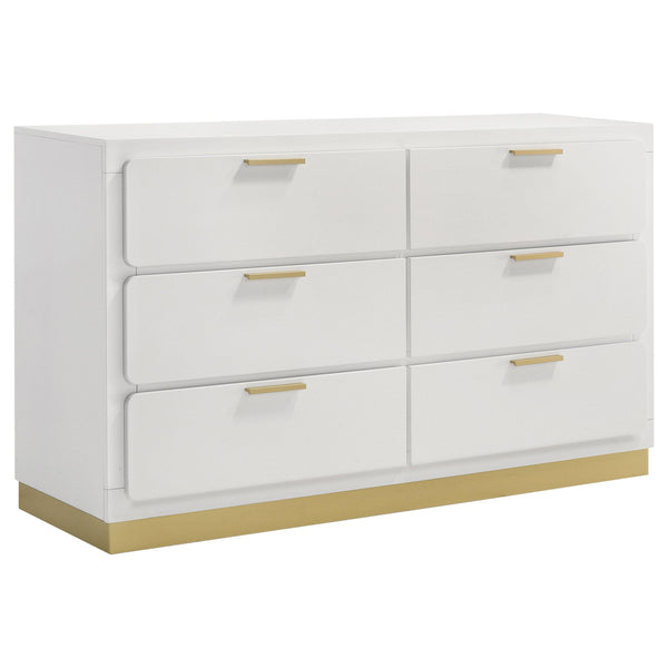 Coaster Furniture Caraway 224773 6-Drawer Bedroom Dresser - White IMAGE 1