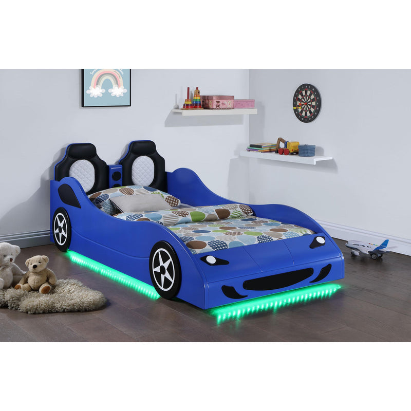 Coaster Furniture Cruiser 400478 Car Themed Twin Bed with Underglow Lights - Blue IMAGE 4