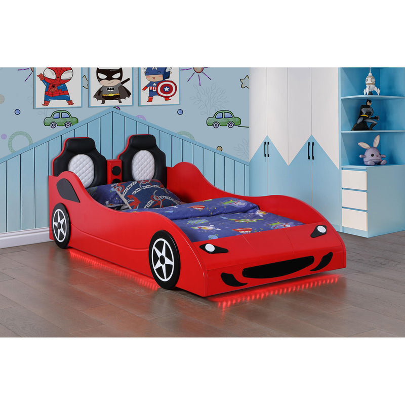 Coaster Furniture Cruiser 400479 Car Themed Twin Bed with Underglow Lights - Red IMAGE 6