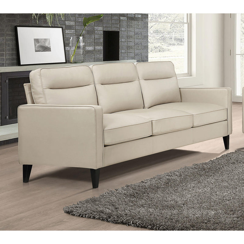 Coaster Furniture Jonah Stationary Leatherette Sofa 509651 IMAGE 2