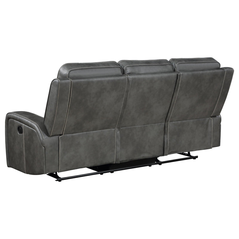 Coaster Furniture Raelynn Reclining Leatherette Sofa 603191 IMAGE 5