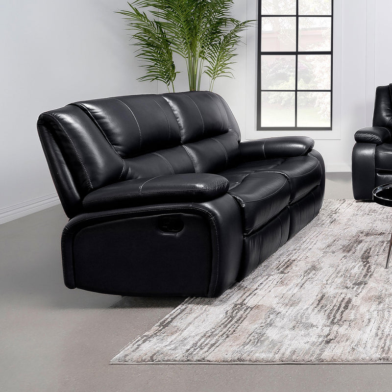 Coaster Furniture Camila Reclining Leatherette Loveseat 610245 IMAGE 2