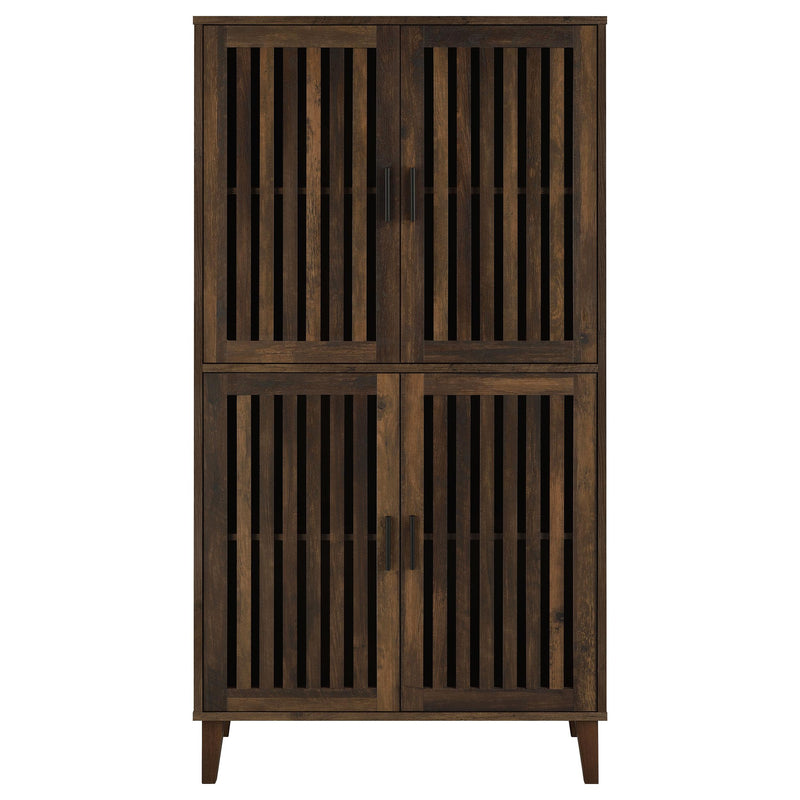 Coaster Furniture Elouise 950335 4-Door Engineered Wood Tall Accent Cabinet - Dark Pine IMAGE 4