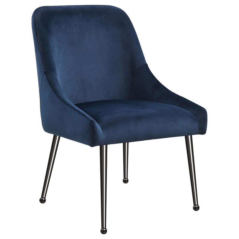 Coaster Furniture Mayette 107792 Upholstered Dining Side Chair - Blue IMAGE 1