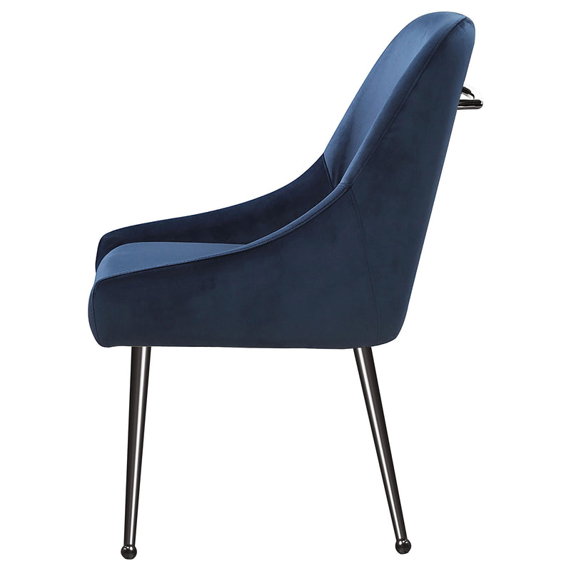 Coaster Furniture Mayette 107792 Upholstered Dining Side Chair - Blue IMAGE 4