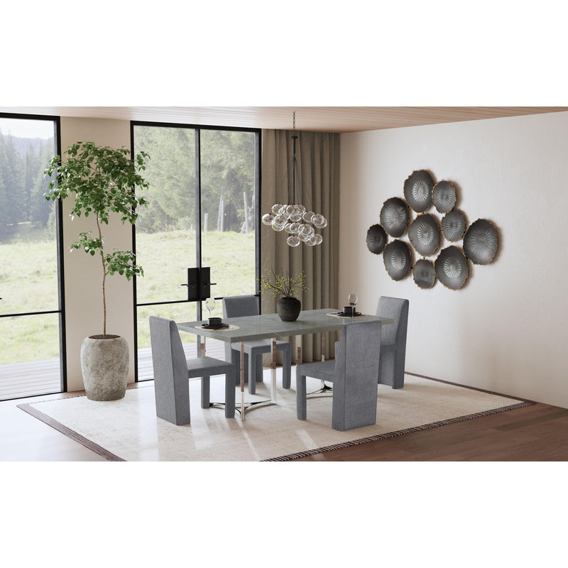 Coaster Furniture Sterling Dining Table with Faux Marble Top and Pedestal Base 108121 IMAGE 6