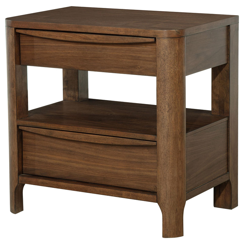 Coaster Furniture Maderia 223322 2-drawer Nightstand Bedside Table - Walnut IMAGE 4