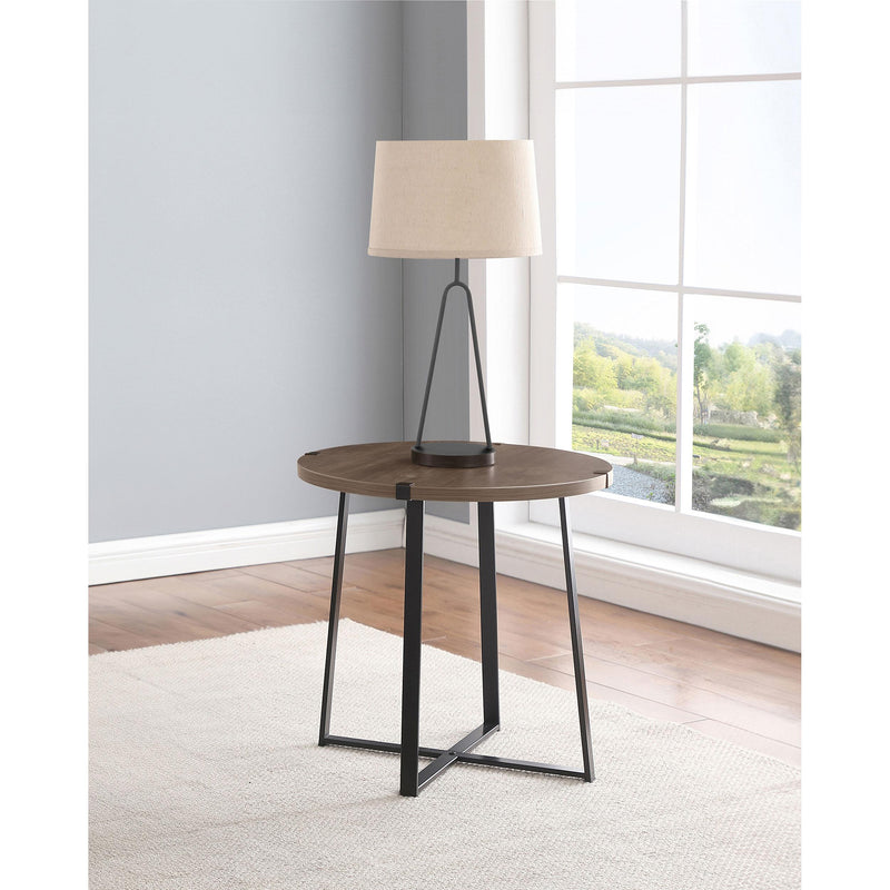 Coaster Furniture Marcus 710297 Round Engineered Wood Side End Table - Grey IMAGE 2