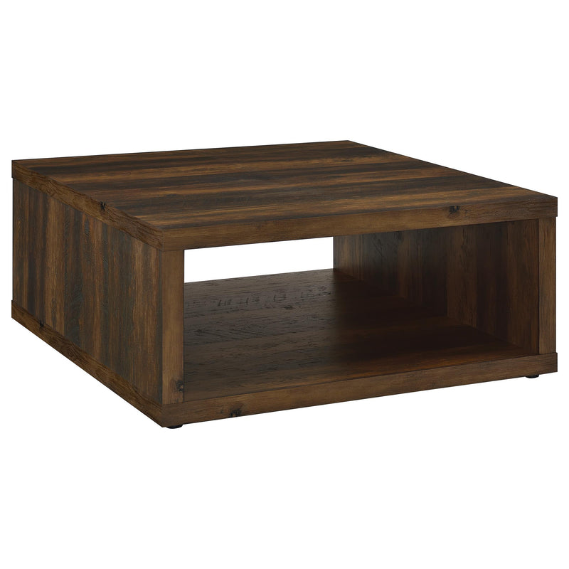 Coaster Furniture Frisco 710508 Square Engineered Wood Coffee Table - Dark Pine IMAGE 1