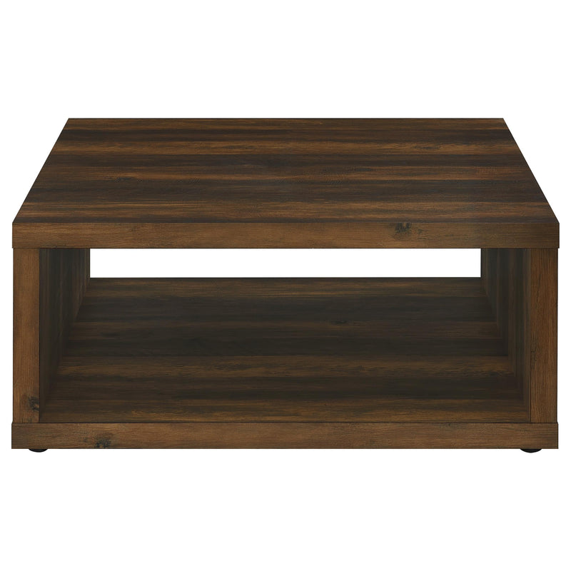 Coaster Furniture Frisco 710508 Square Engineered Wood Coffee Table - Dark Pine IMAGE 3