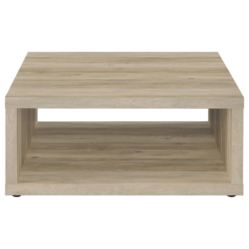 Coaster Furniture Frisco 710518 Square Engineered Wood Coffee Table - Distressed Pine IMAGE 3