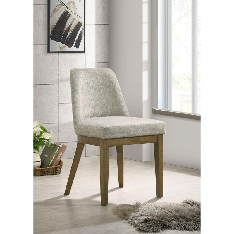 Coaster Furniture Castlewood 109352 Upholstered Dining Side Chair - Brown Oak IMAGE 2