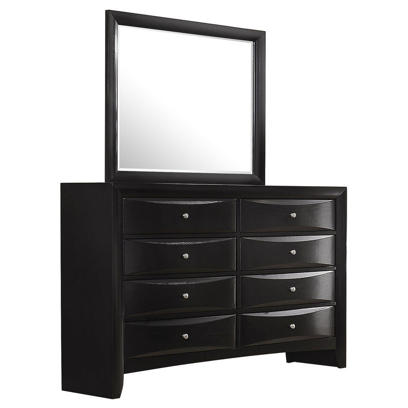 Coaster Furniture Briana 200703M 8-drawer Dresser with Mirror - Black IMAGE 1