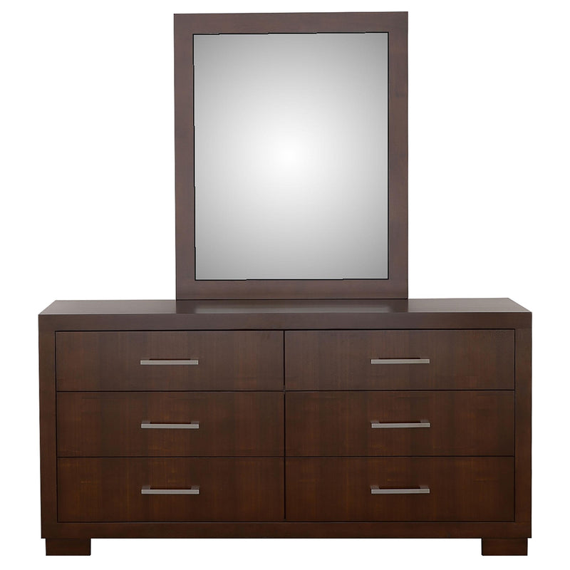 Coaster Furniture Jessica 200713M 6-drawer Dresser with Mirror - Cappuccino IMAGE 3