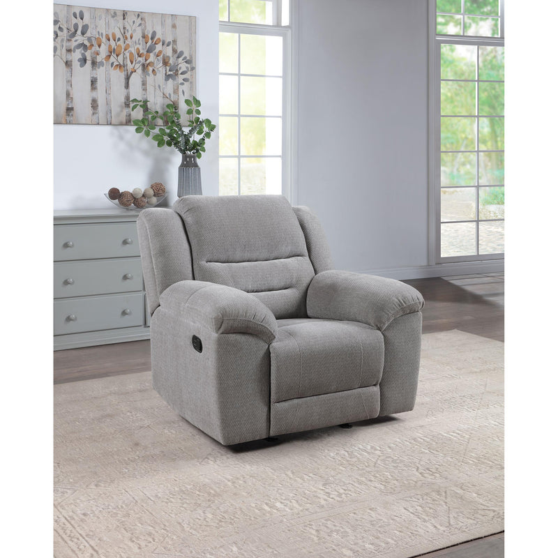 Coaster Furniture Gilson Glider Fabric Recliner 602553 IMAGE 2